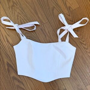 Women's Light Pink Top with Bow Straps